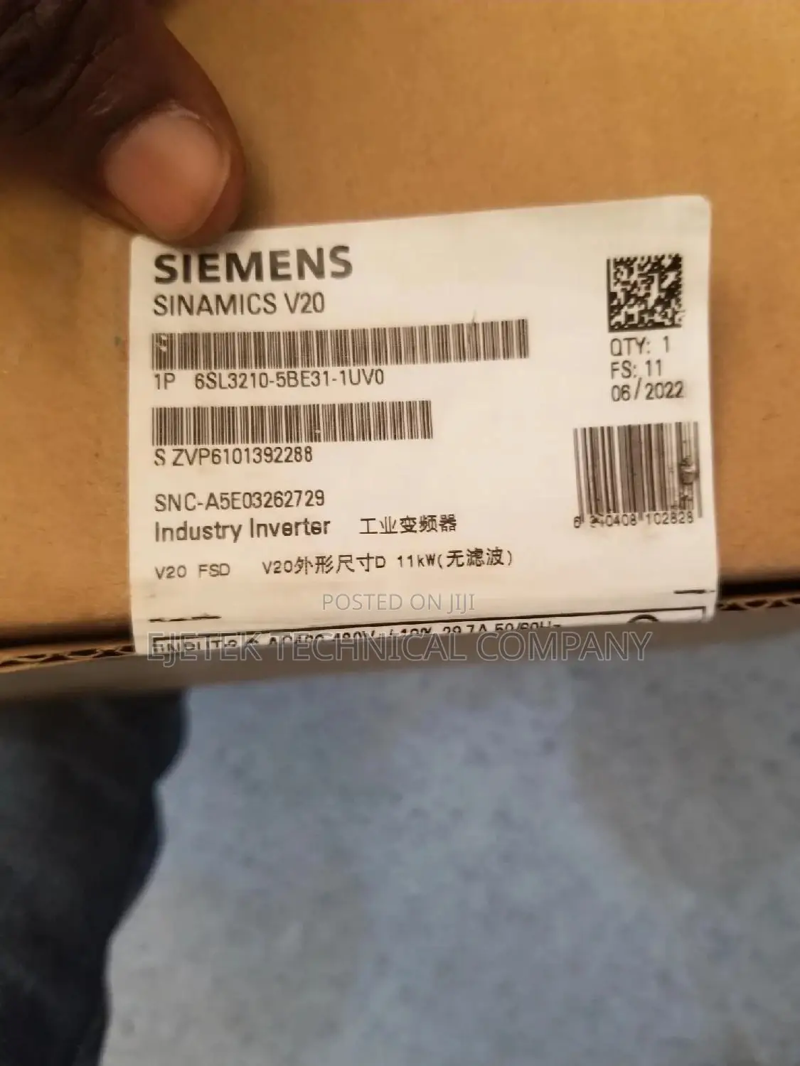 Siemens 11kw/15hp Motor Drive VFD