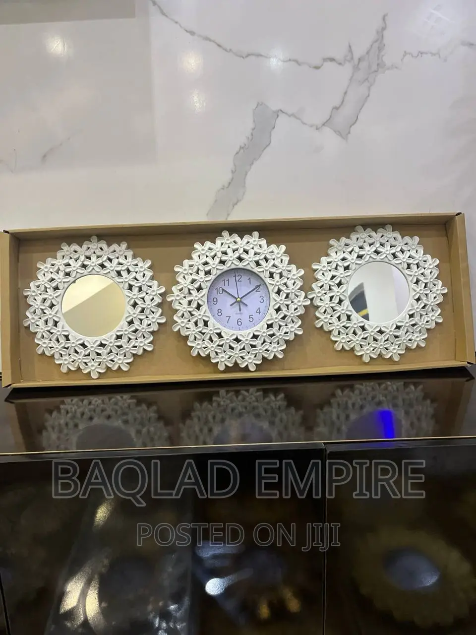 3 in 1 Luxury Wall Clock (White)