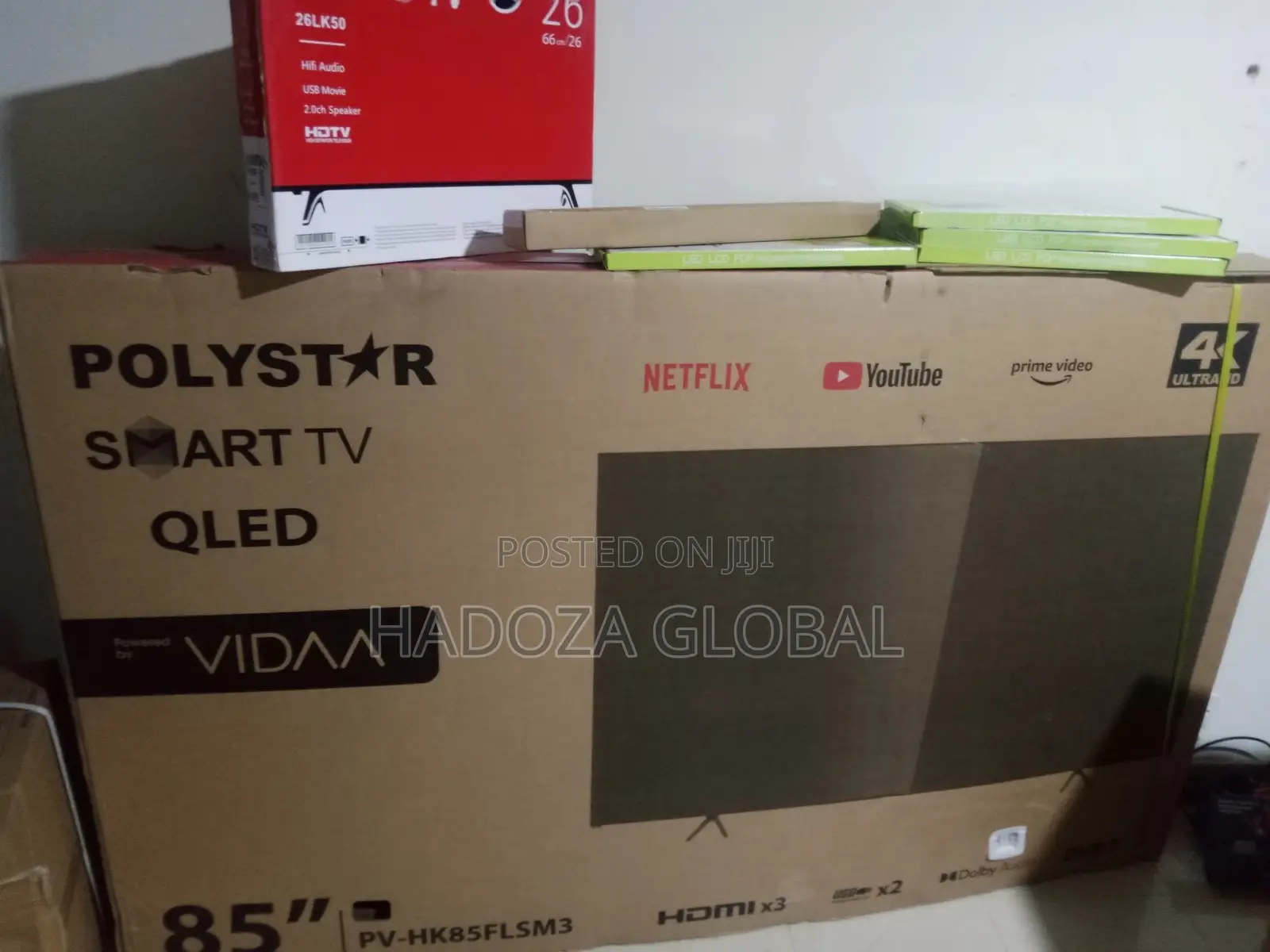 Brand New Polystar 85 Inches Smart Tv, Qled
