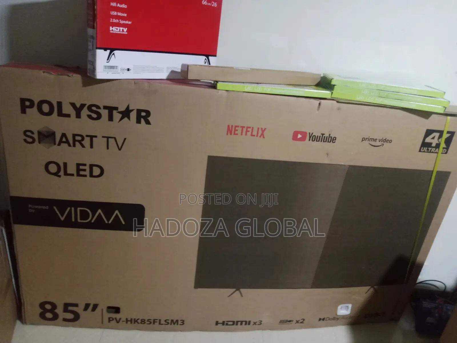 Brand New Polystar 85 Inches Smart Tv, Qled