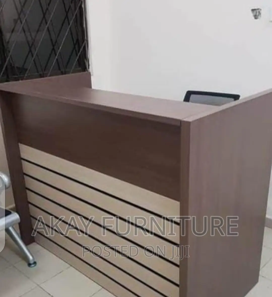Brown Reception Desk Size 1.2 Meters
