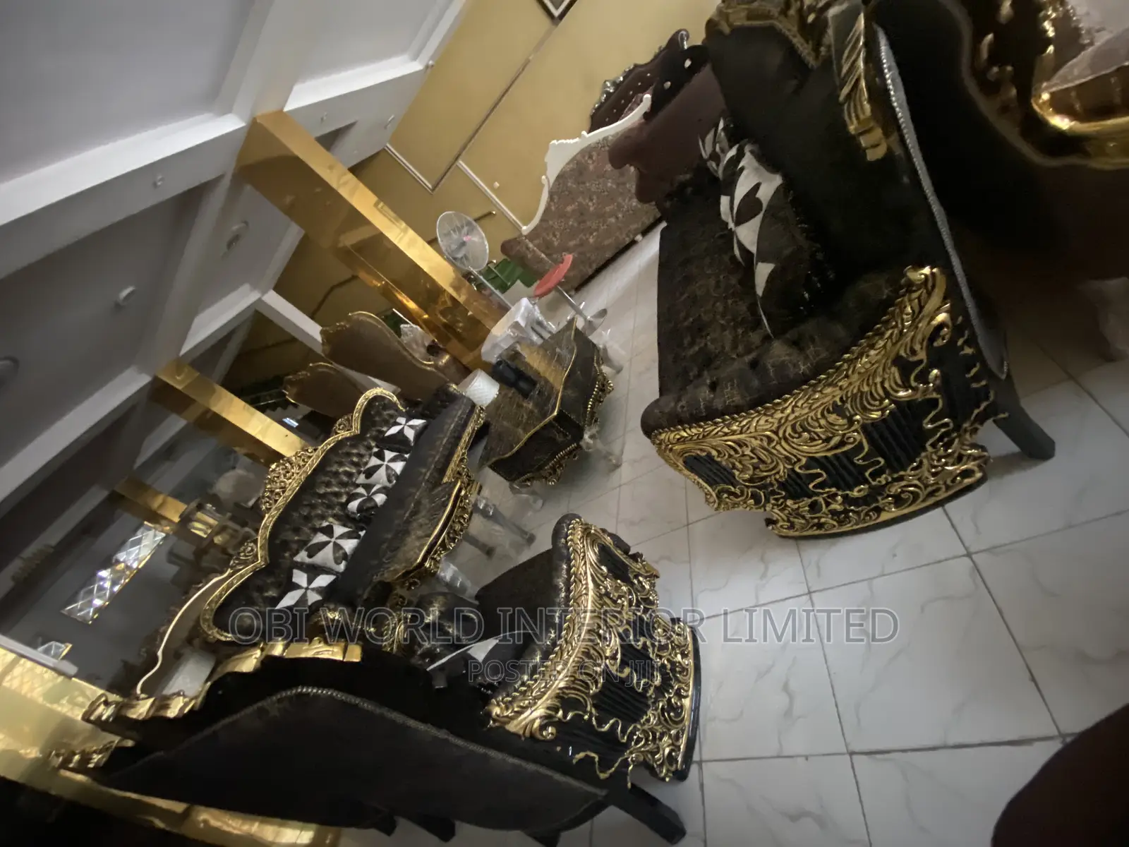Egyptian Gold Royal Sofa Set New Design