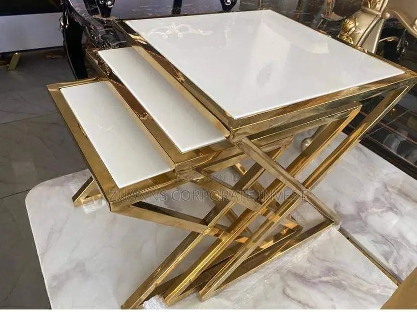 Fancy Marble Side Stools 3 in 1