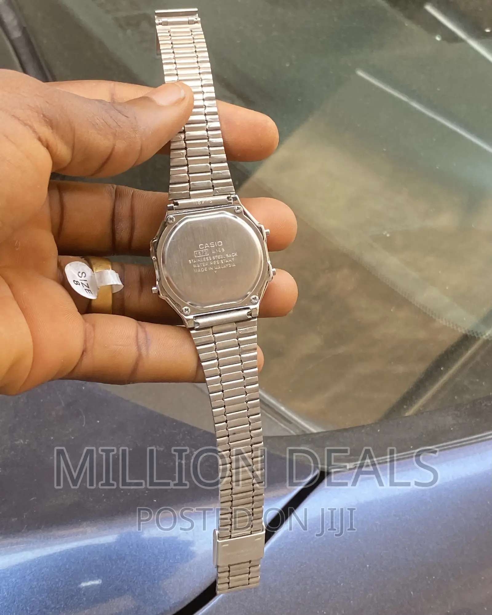 Stainless Steel Digital Men’S Wrist Watch Silver
