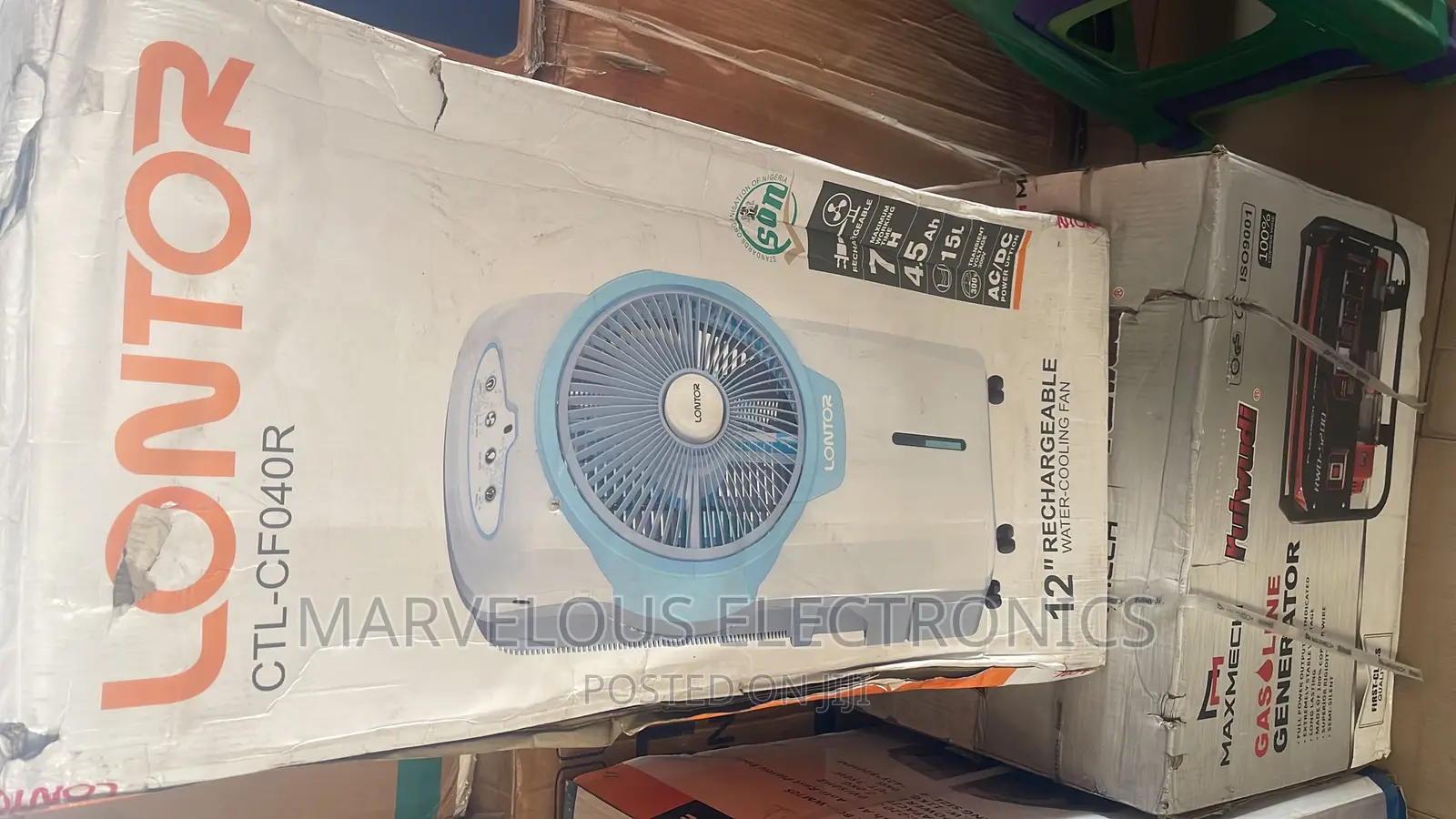 Brand New Lonton Rechargable Air Cooling AC Fan With Remote