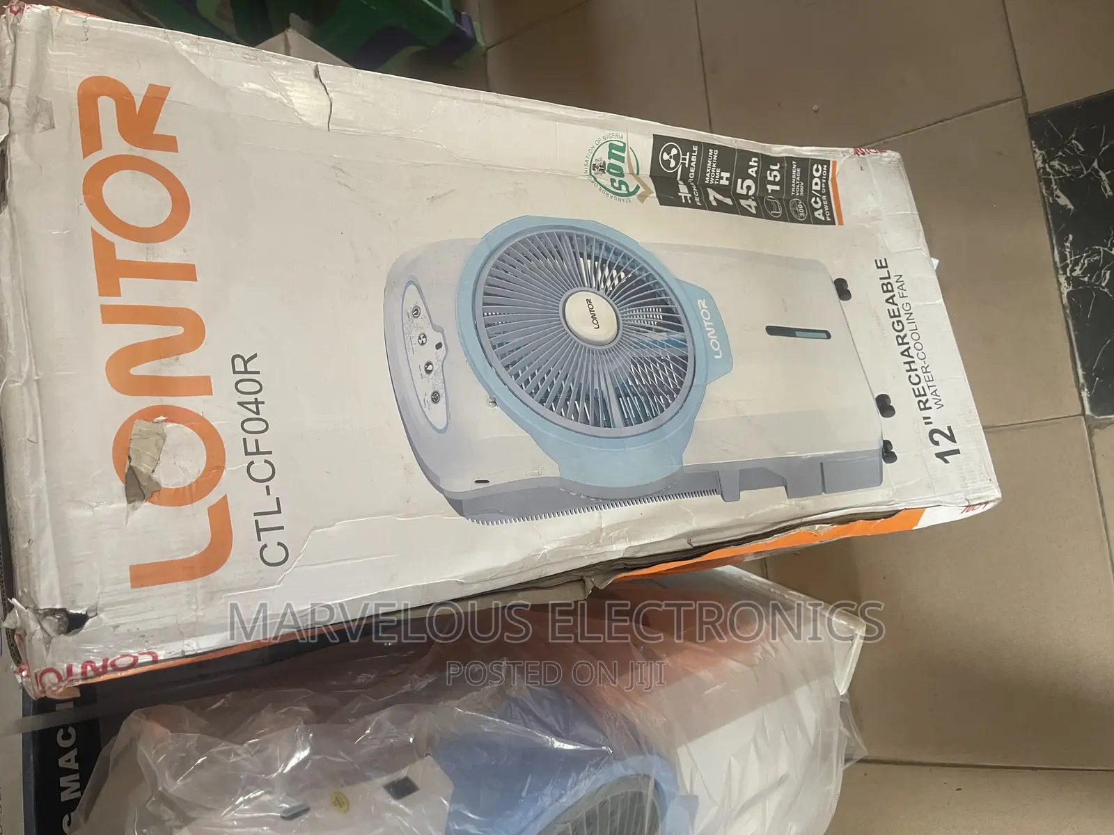 Brand New Lonton Rechargable Air Cooling AC Fan With Remote