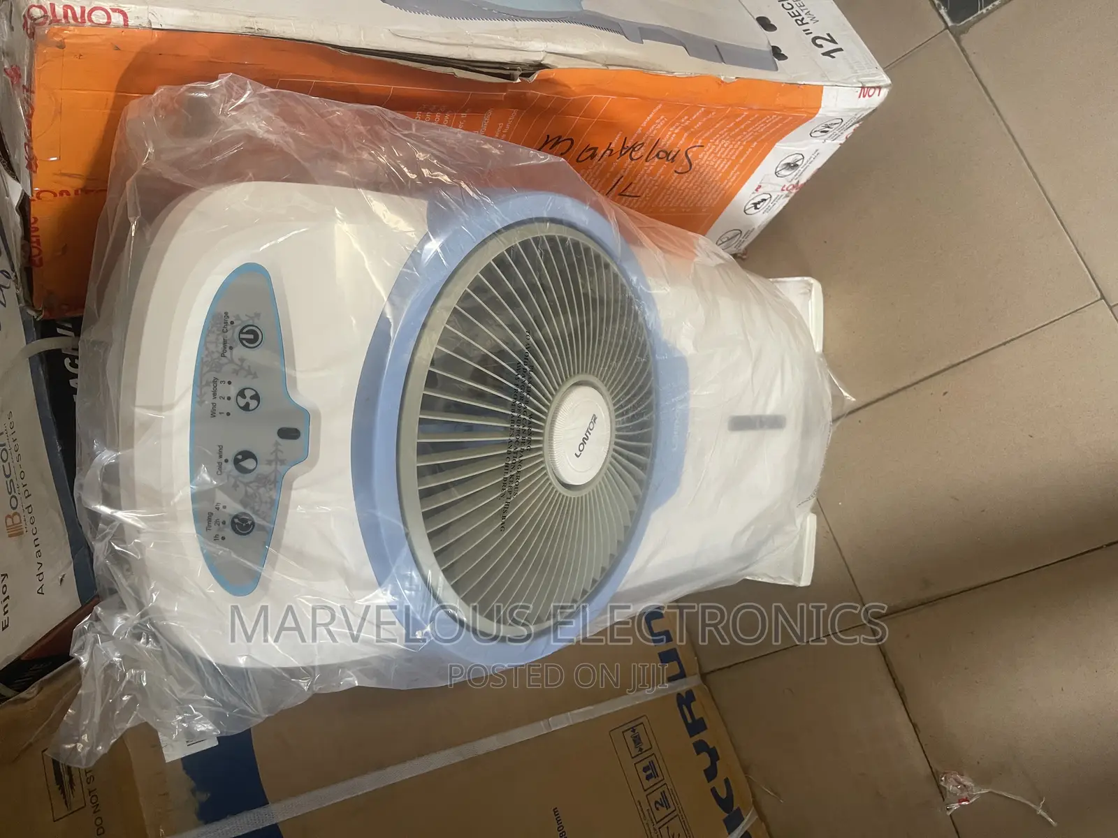 Brand New Lonton Rechargable Air Cooling AC Fan With Remote