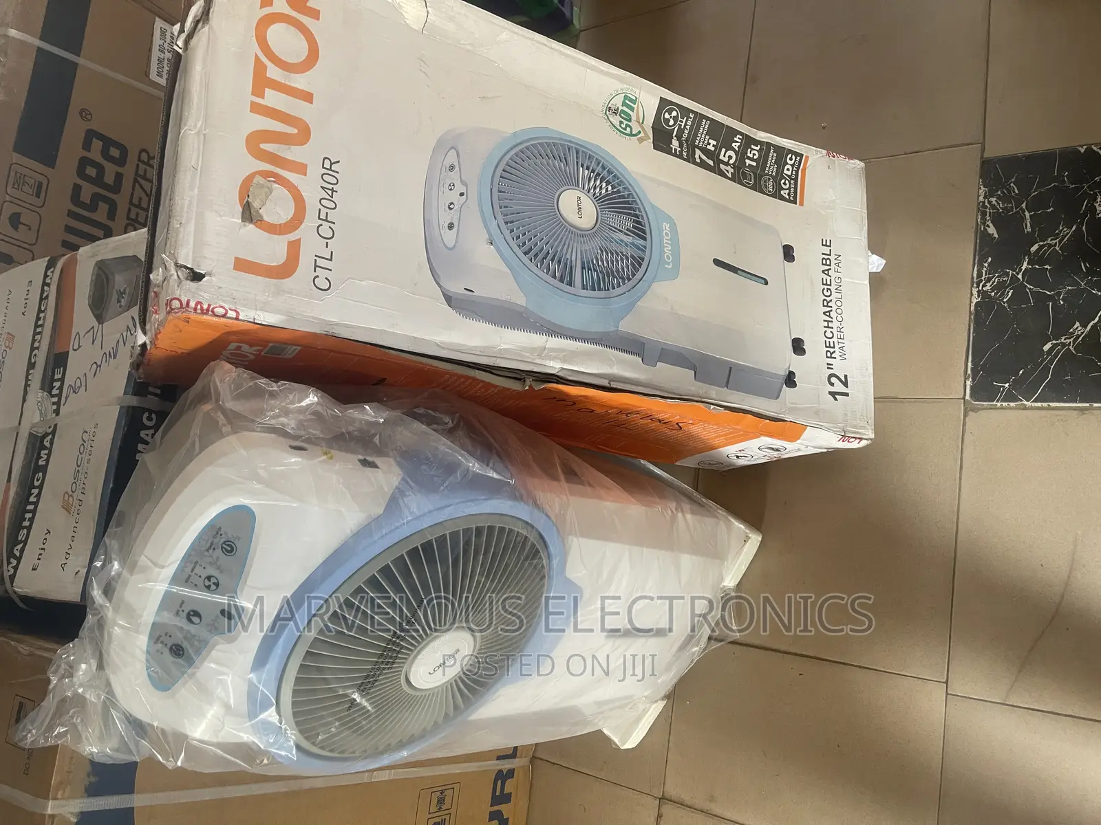Brand New Lonton Rechargable Air Cooling AC Fan With Remote
