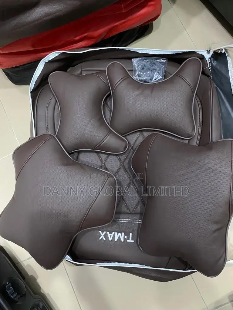 Pure Brown Leather Car Seat Cover