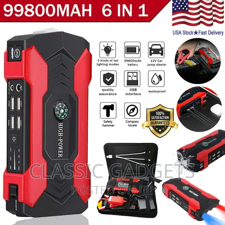 High-Power Multifunction Jump Starter 99800mah