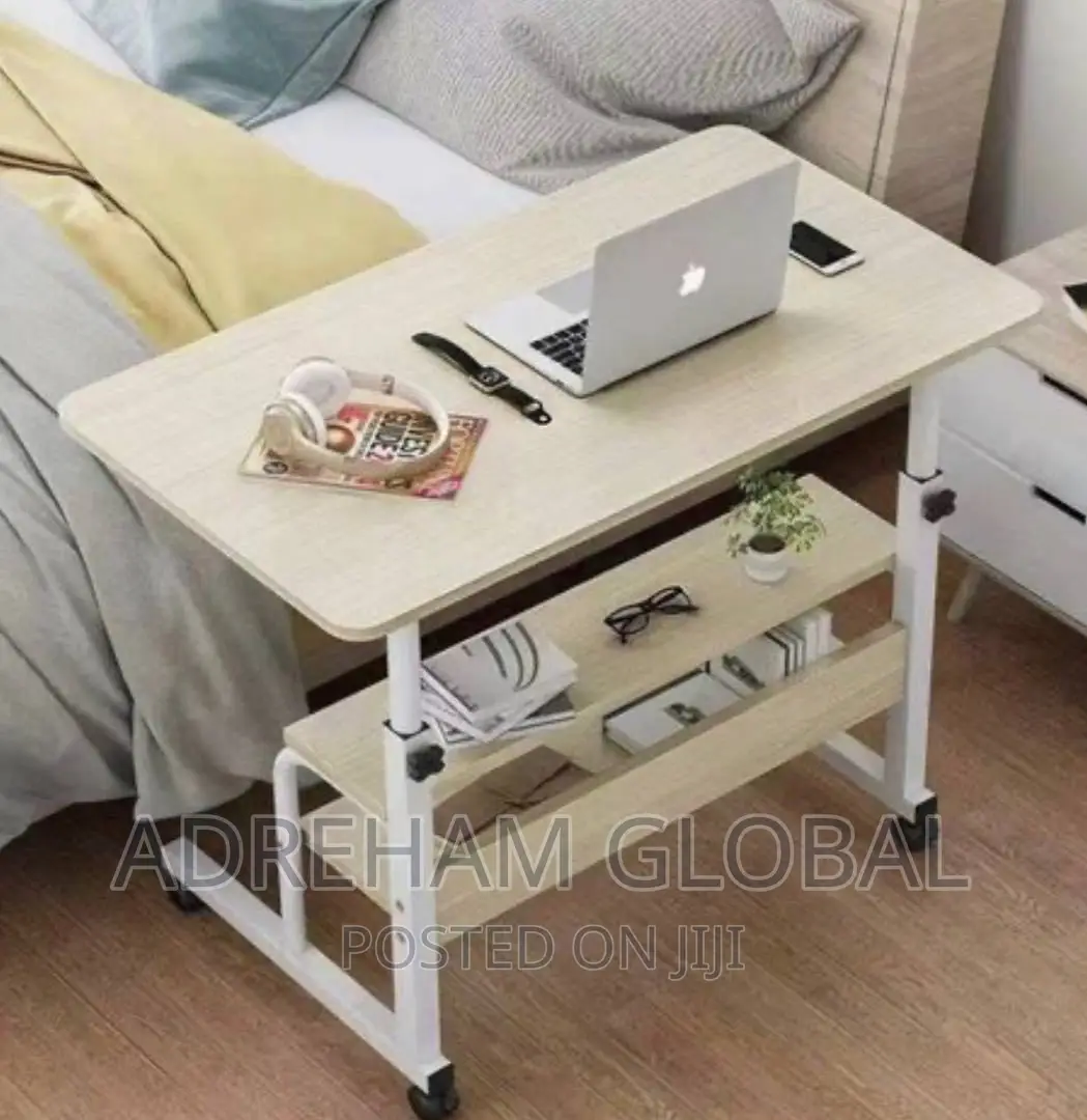 Double Layer Laptop Tablecolour: Whitesize: 80cm X 40cm.