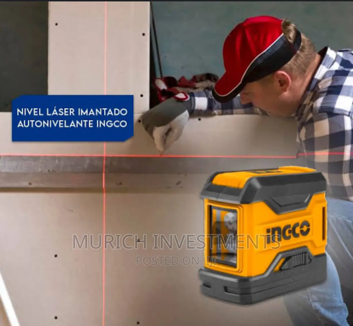 Ingco Self Levelling Laser Leveller 1V1H 15M Range Hll156508