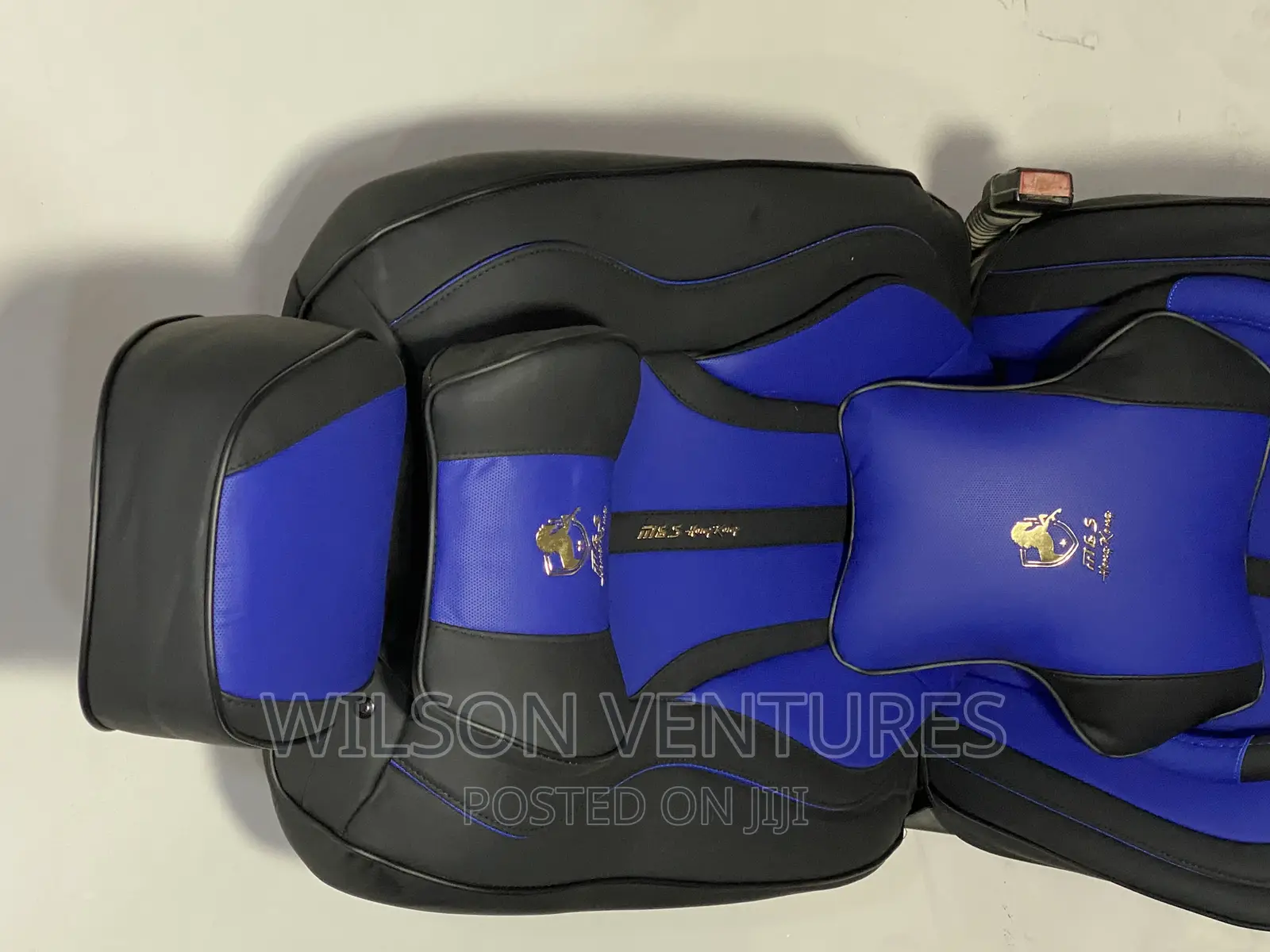 Blue And Black Horse Seat Cover