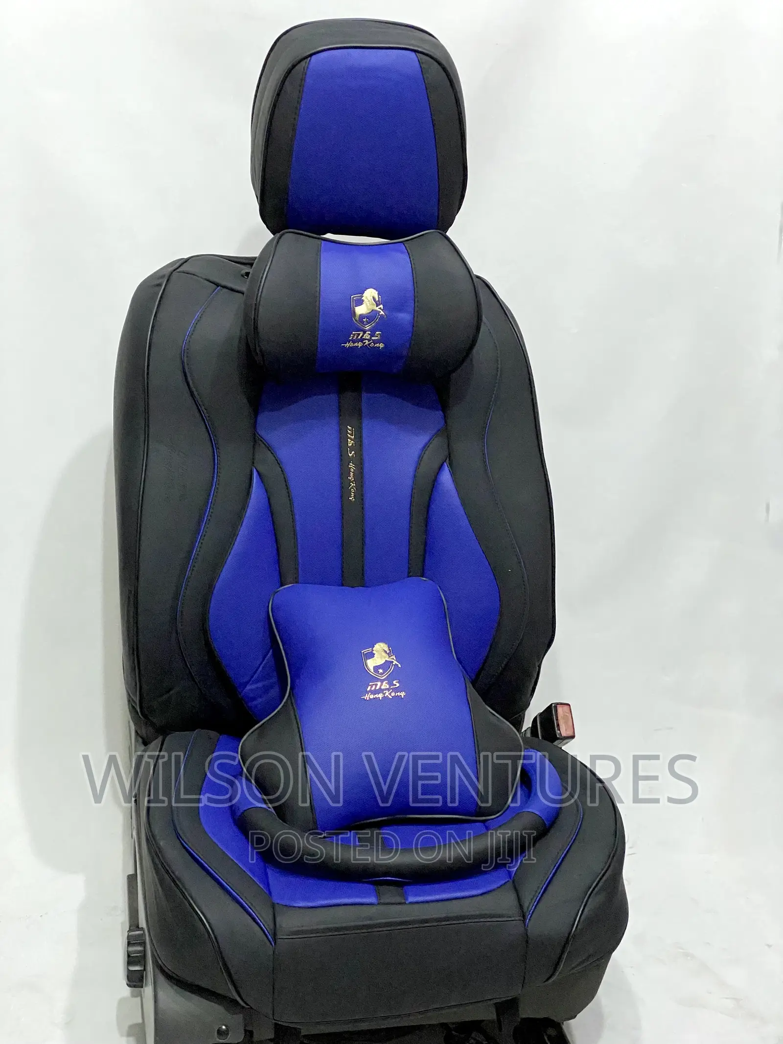 Blue And Black Horse Seat Cover