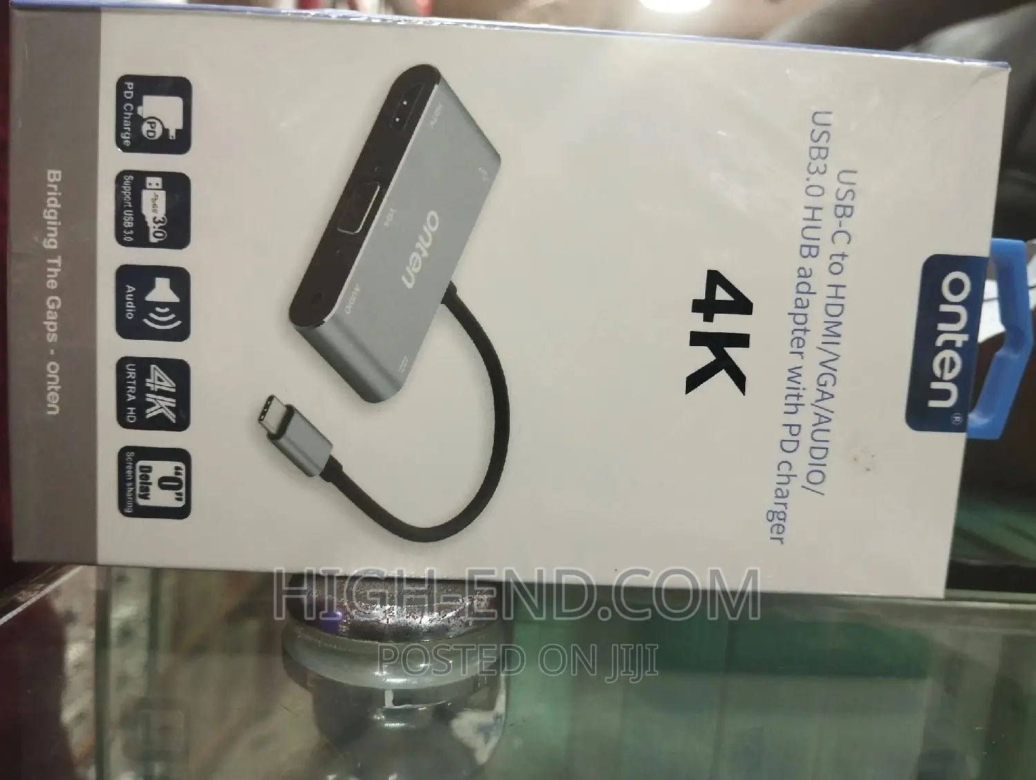 Onten USB C to Hdmi/Vga/Audio Usb3.0 Hub Adapter Pd Changer