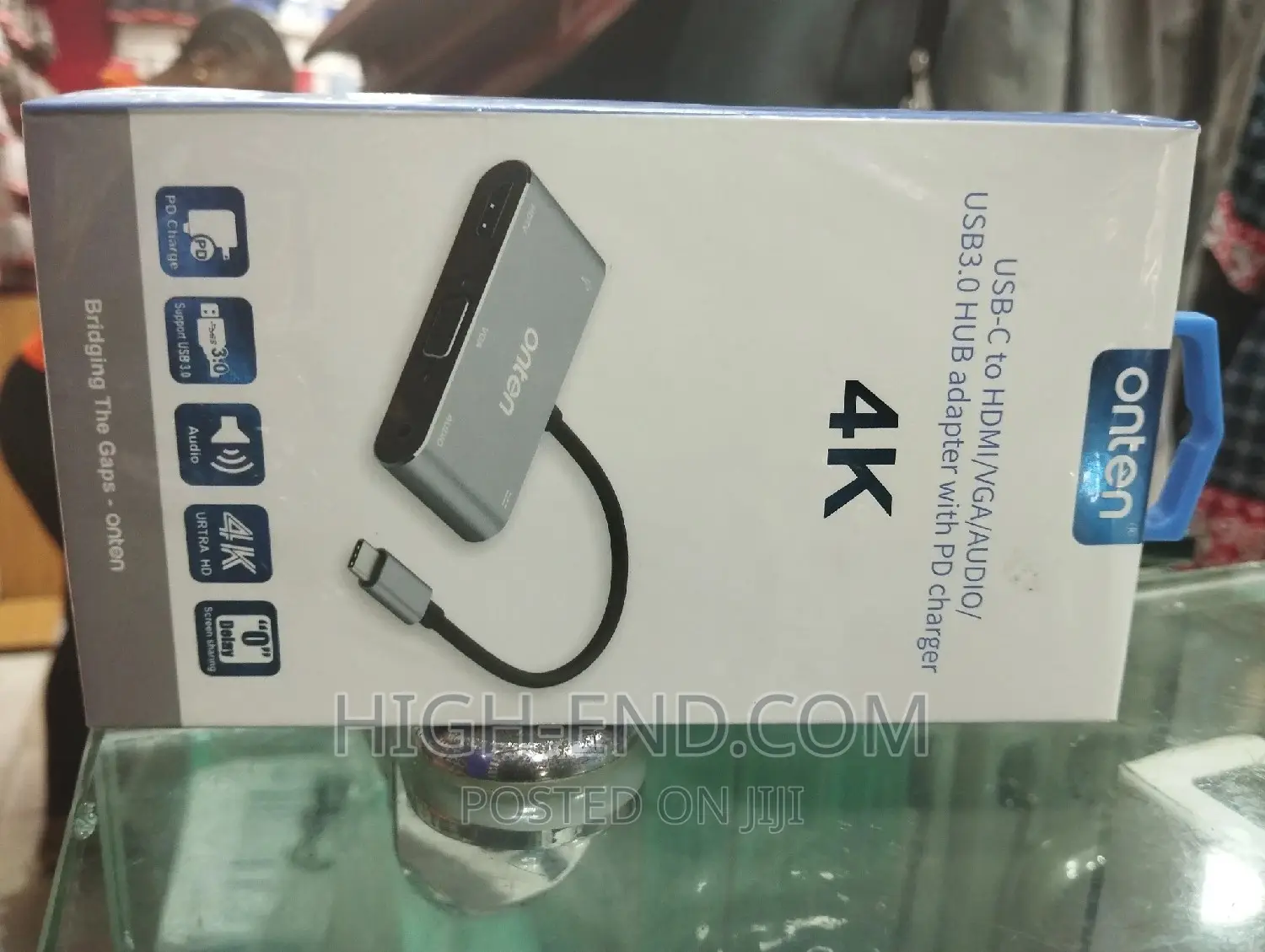 Onten USB C to Hdmi/Vga/Audio Usb3.0 Hub Adapter Pd Changer