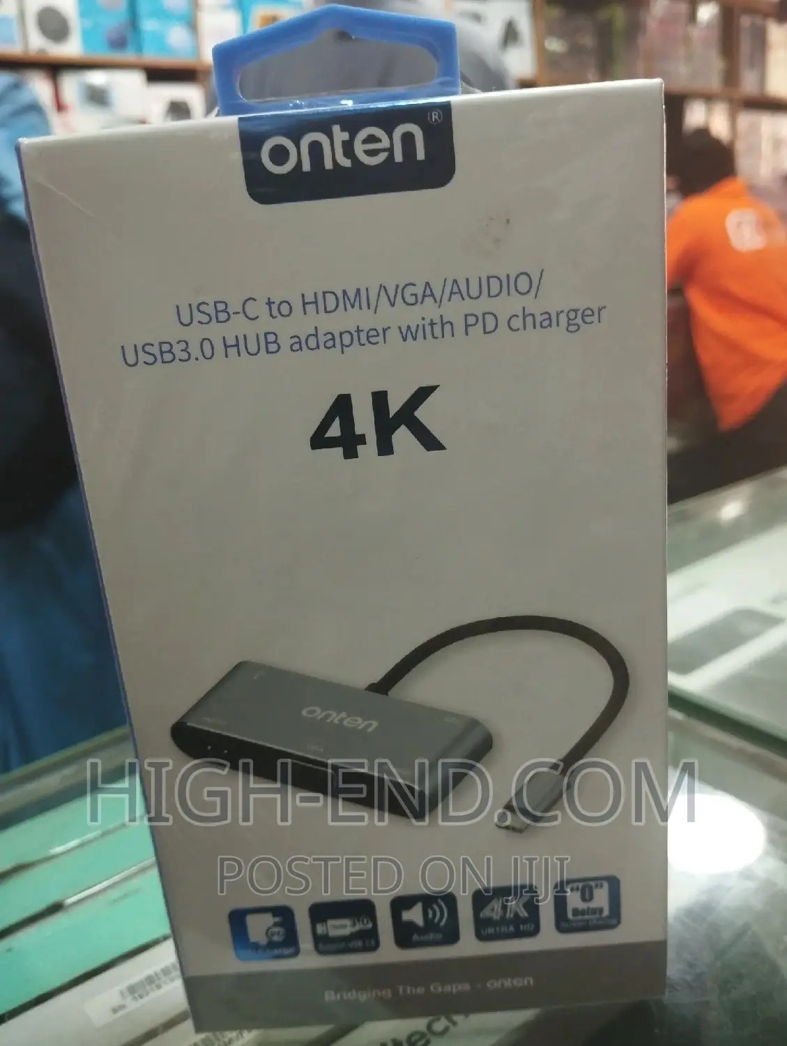 Onten USB C to Hdmi/Vga/Audio Usb3.0 Hub Adapter Pd Changer
