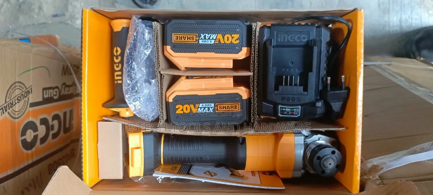 Ingco Cordless Angle Grinder 20v Brushless