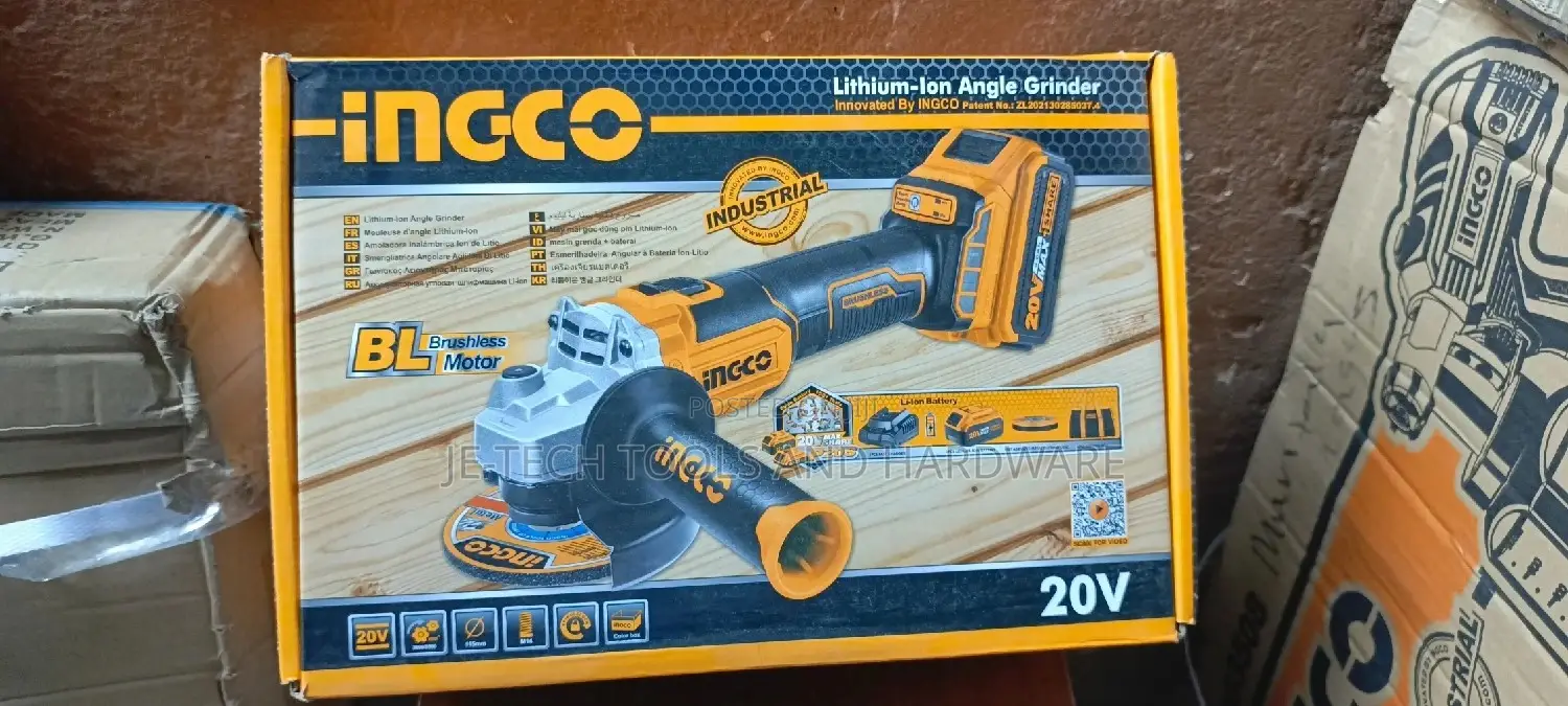 Ingco Cordless Angle Grinder 20v Brushless