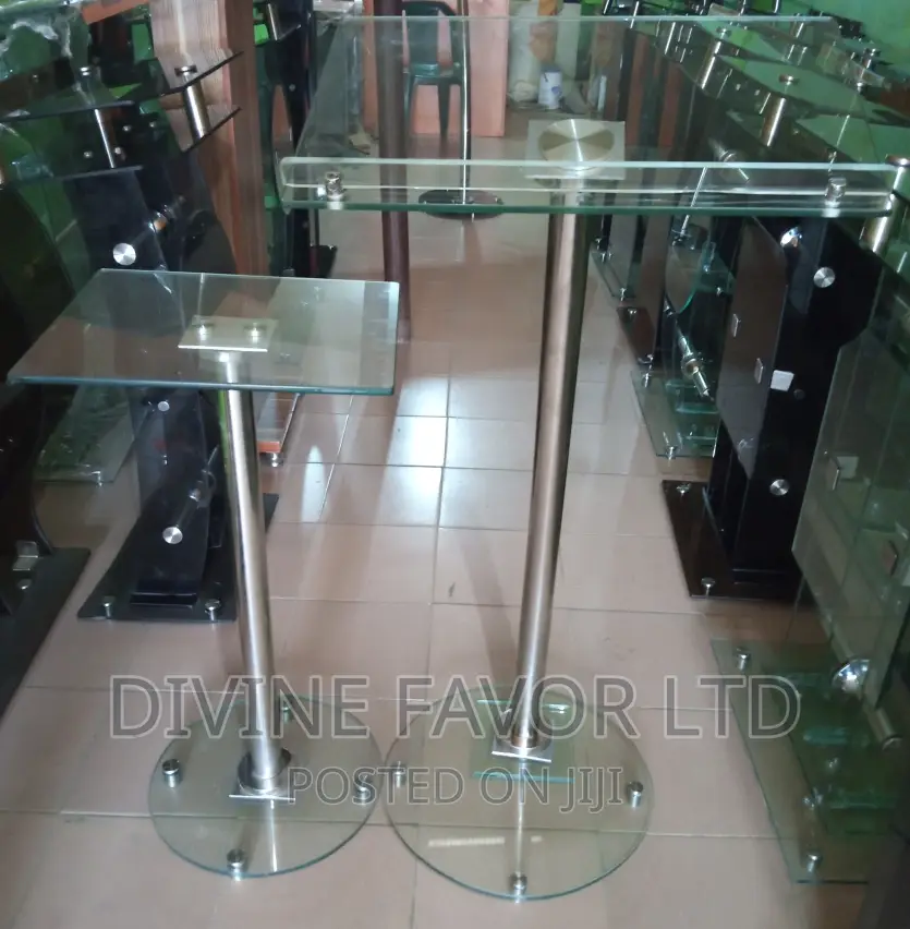 Single Pole Pulpit and Bible Stool.