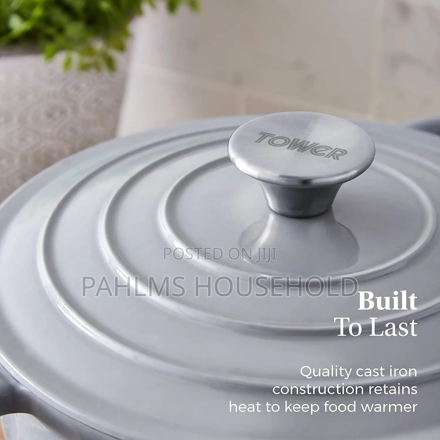 Cast Iron 24cm Tower Casserole Pot