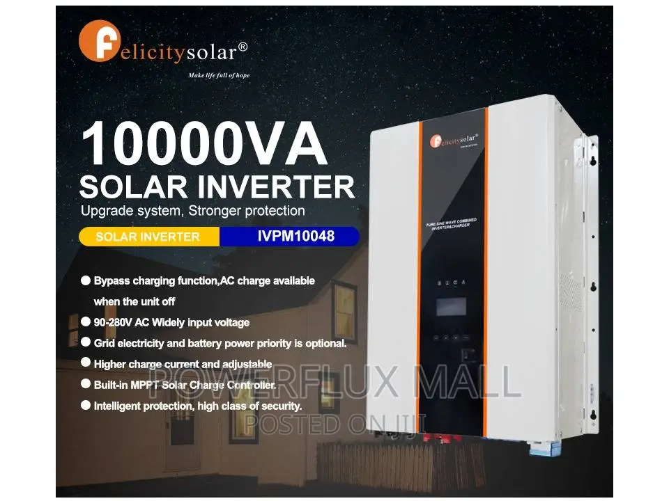 10KVA 48V Pure Sine Wave Inverter With 120A MPPT, ≤6 PARALLE
