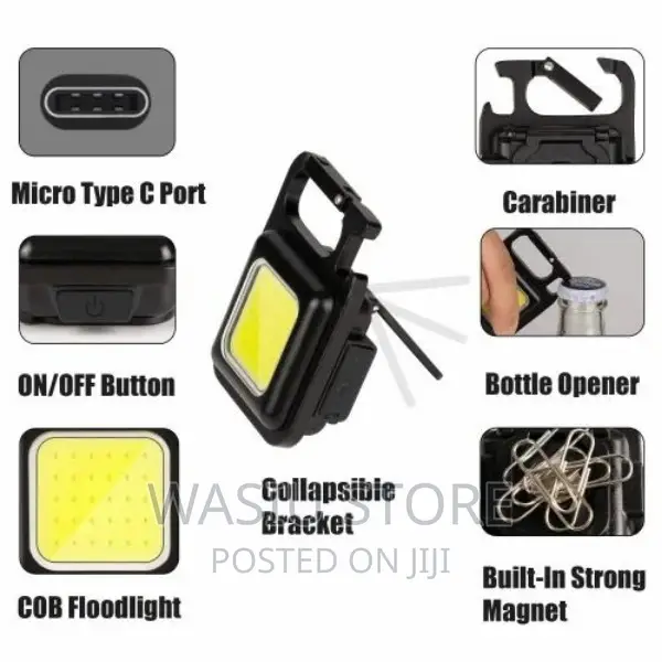 Cob Light Portable Keychain Lamp