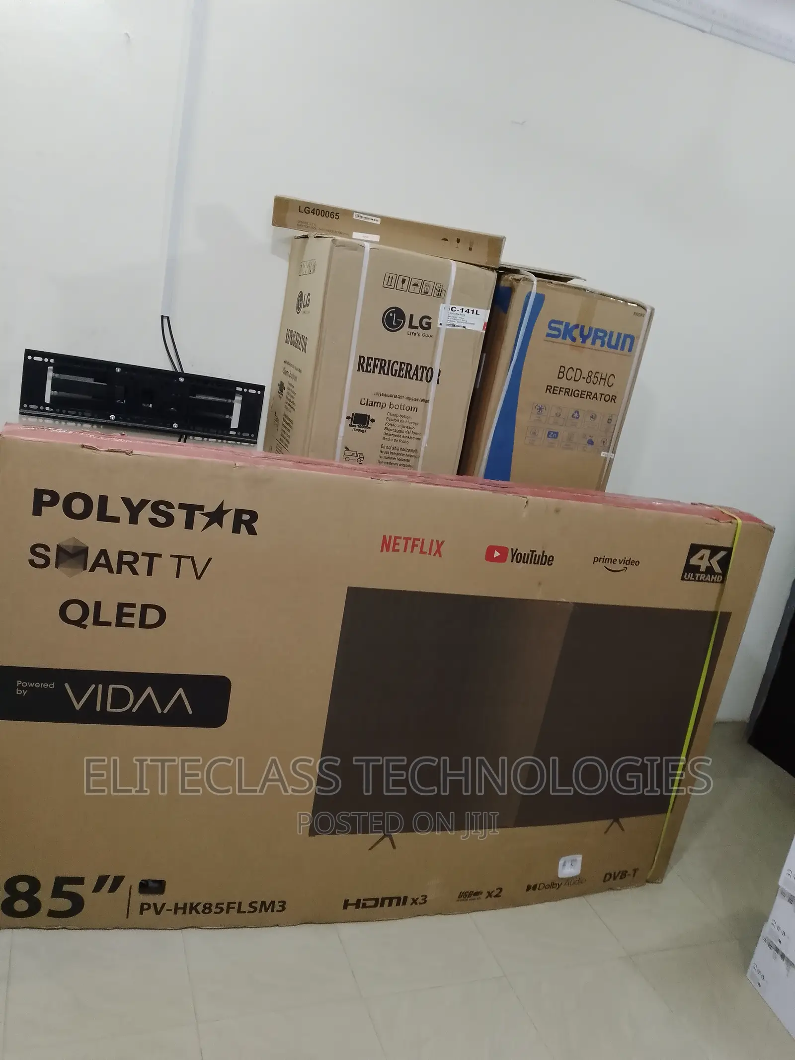 Polystar 85” Smart Led-Ultra HD TV Frameless