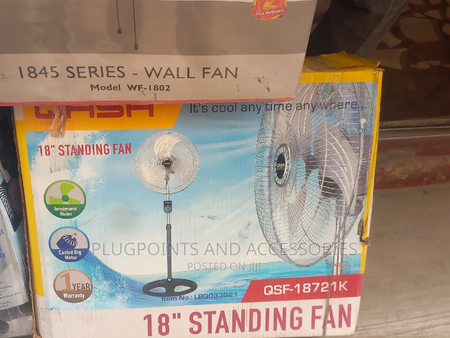 Qasa 18" Electric Fan With Aluminium Blade Clearance Sales