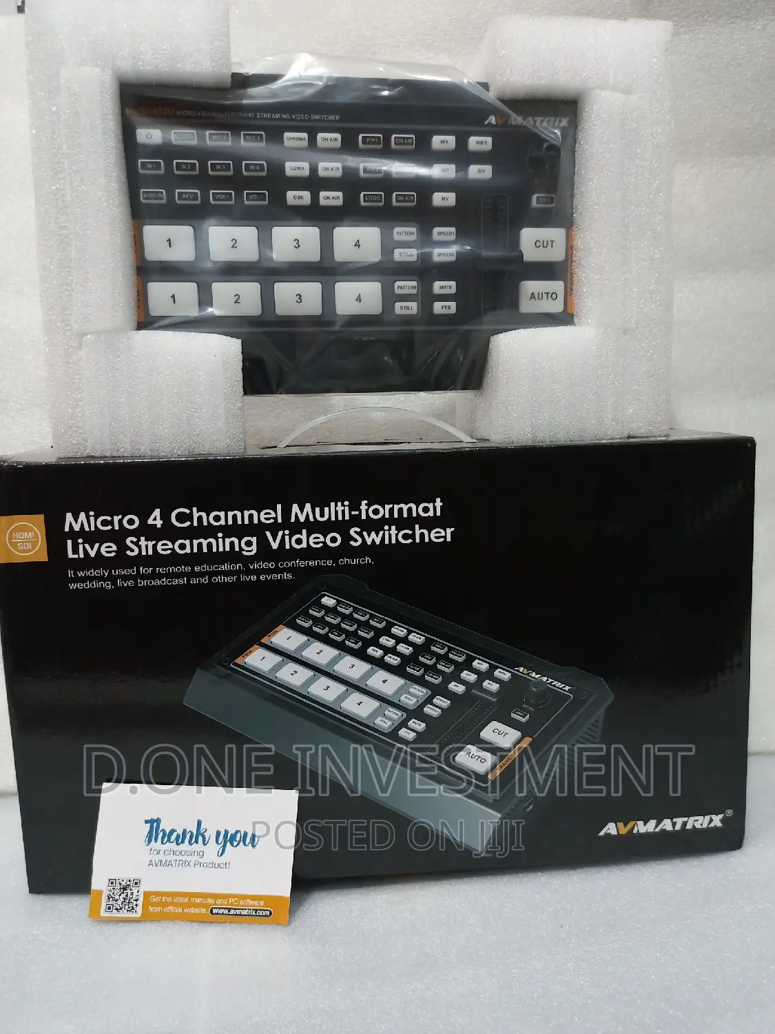 Avmatrix HVS0402 4 HDMI Channel Live Streaming Video Mixer