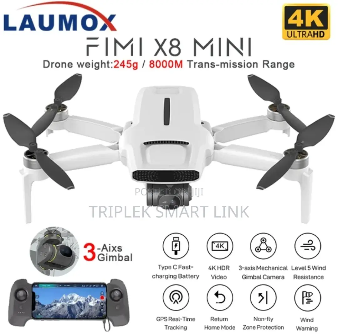 Fimi X8 Mini Foldable 9km RC Drone With Extra Batteries