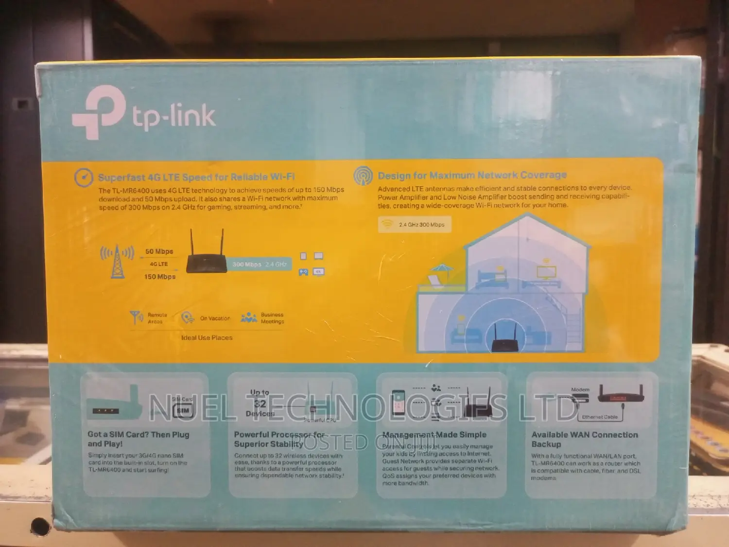 Tp-Link 300mbps Wi-Fi 4G LTE Router