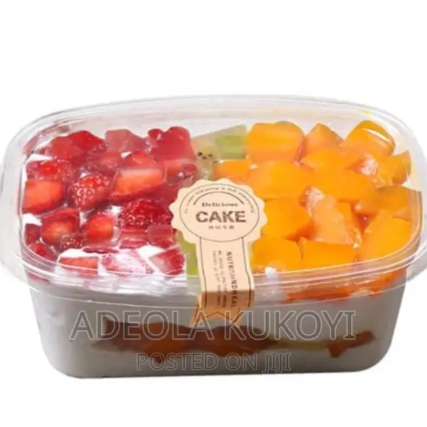 A Pack of 1000pcs of 480ml Rectangular Parfait Bowl