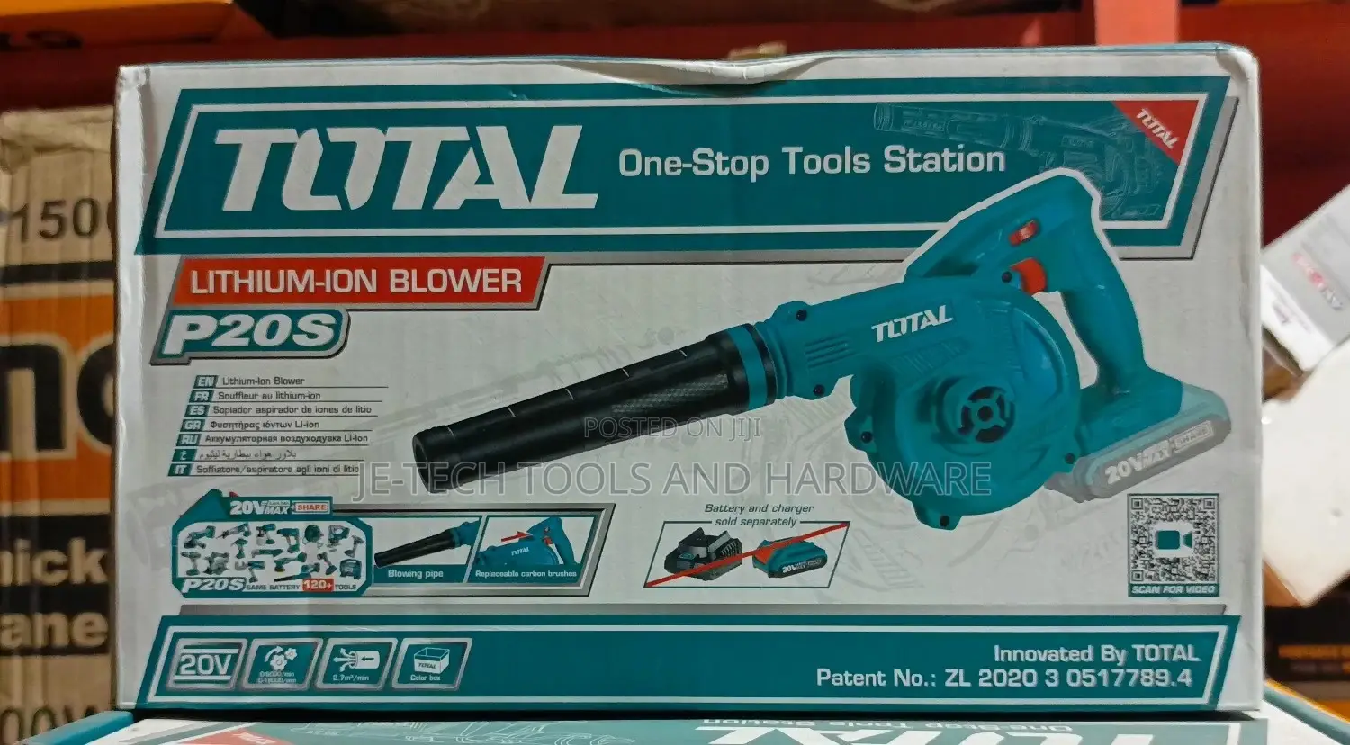 Total Lithium- Ion Blower - With 20V Battery and Charger