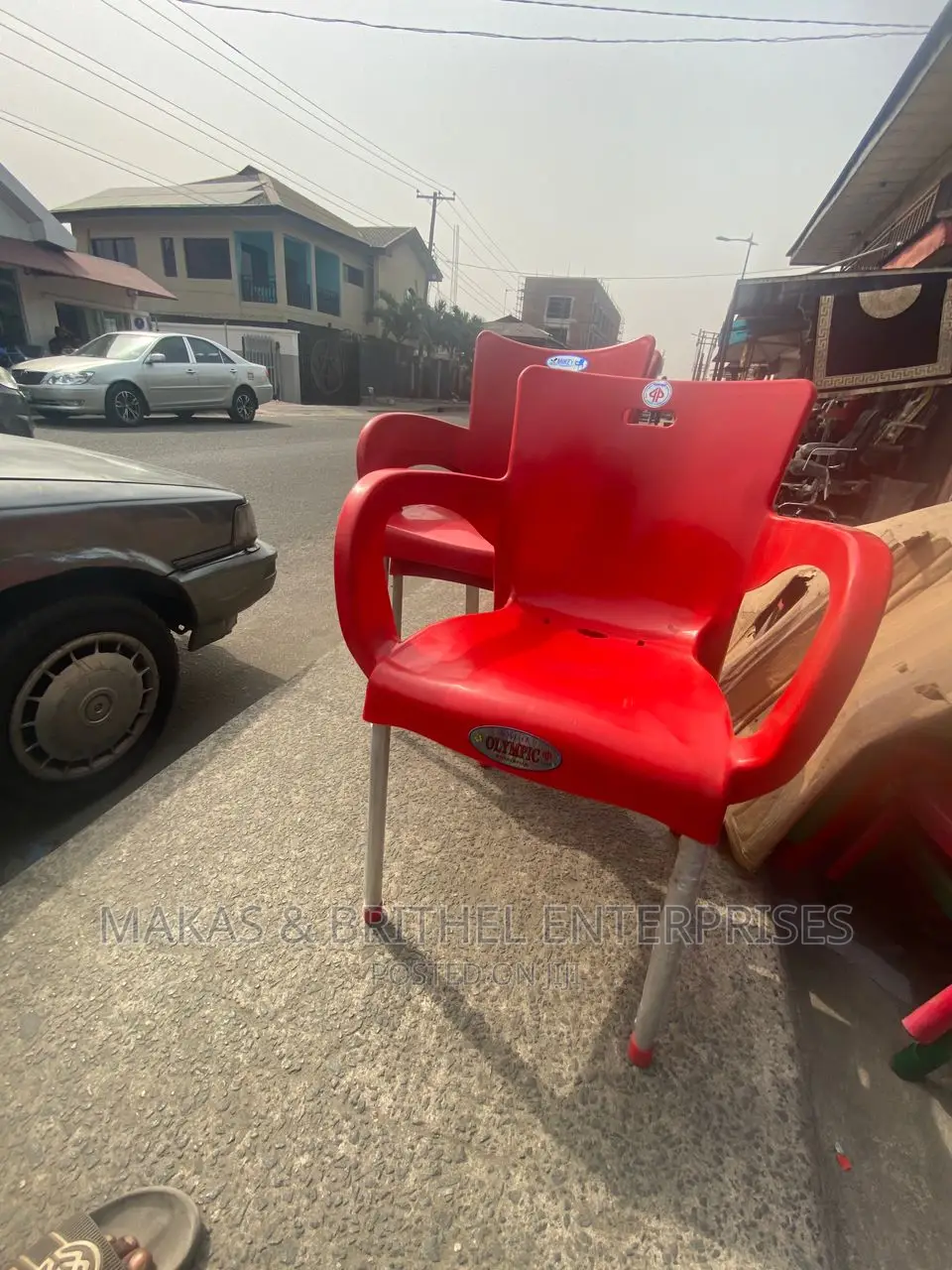 Milky Steel Leg Plastic Chairs