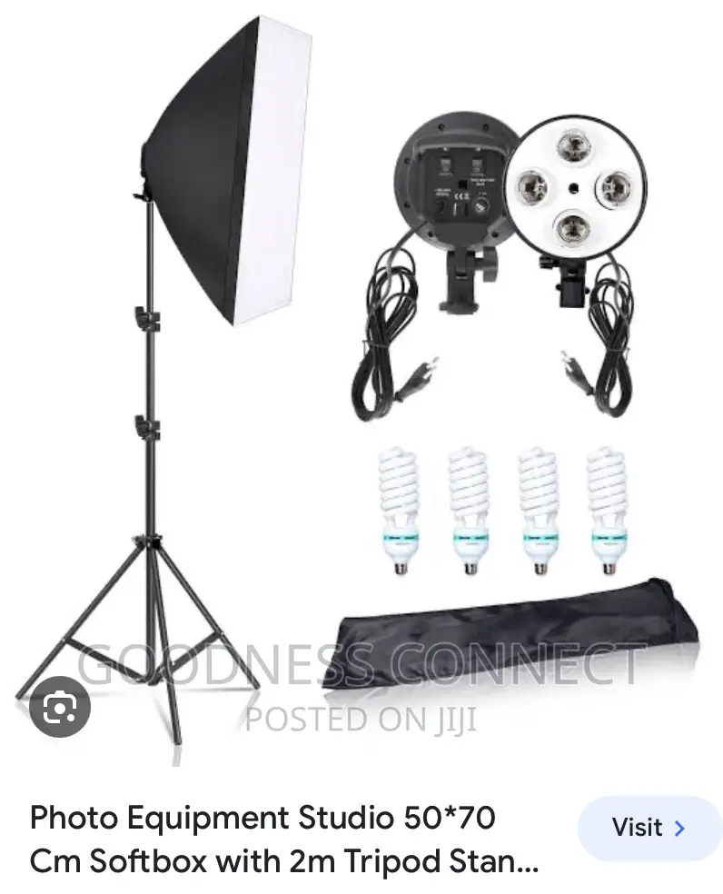 4 Bulb Softbox Light