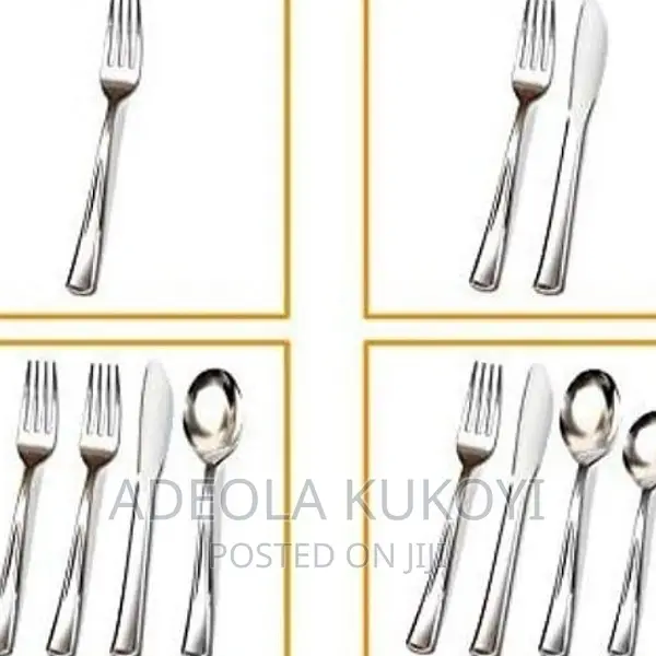 50 Packs of Sliver Coated Plastic Cutlery