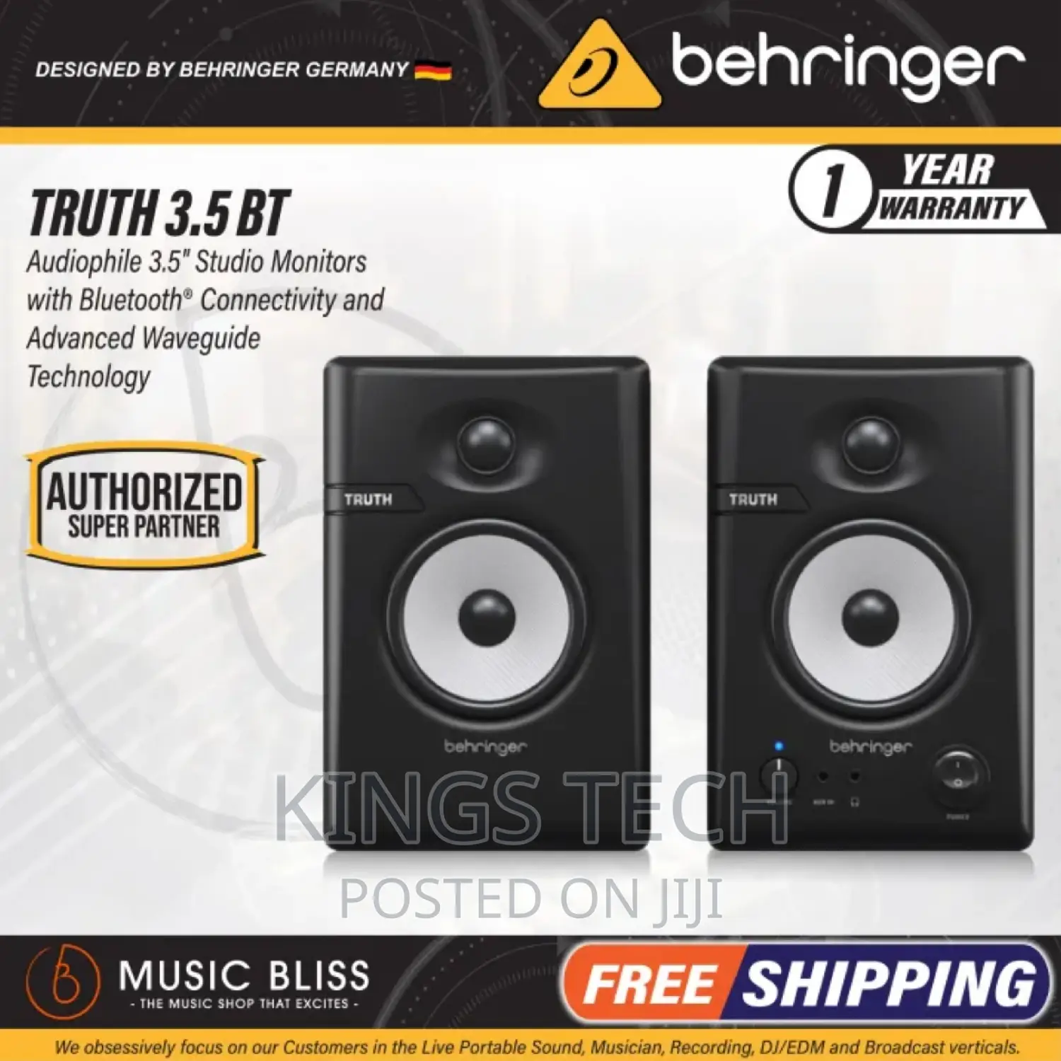 Behringer Truth 3.5 Bluetooth Studio Monitor