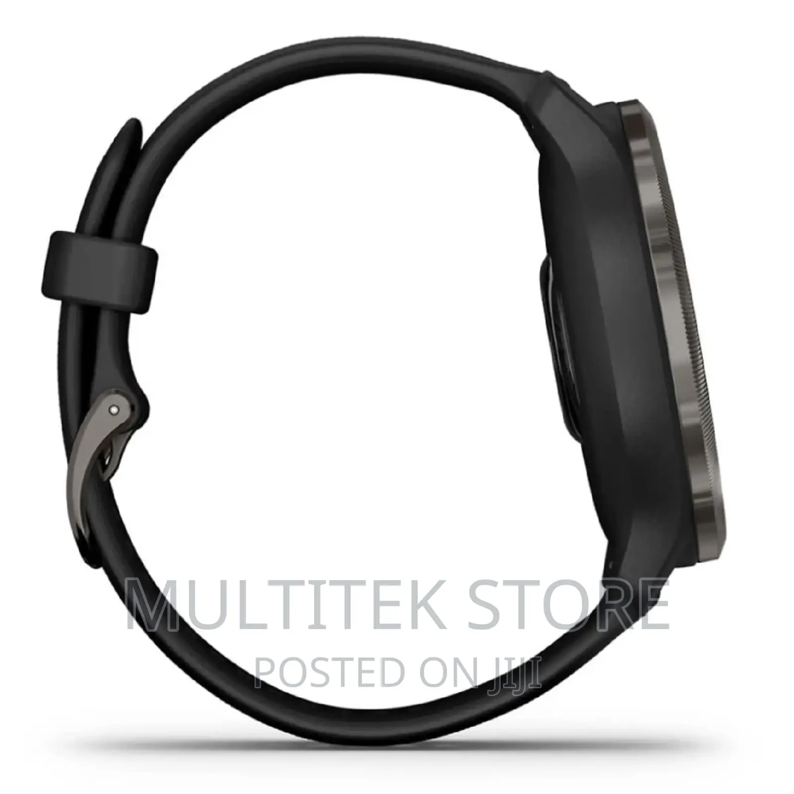 Venu 2 Slate Stainless Steel Bezel With Black Case and Leath