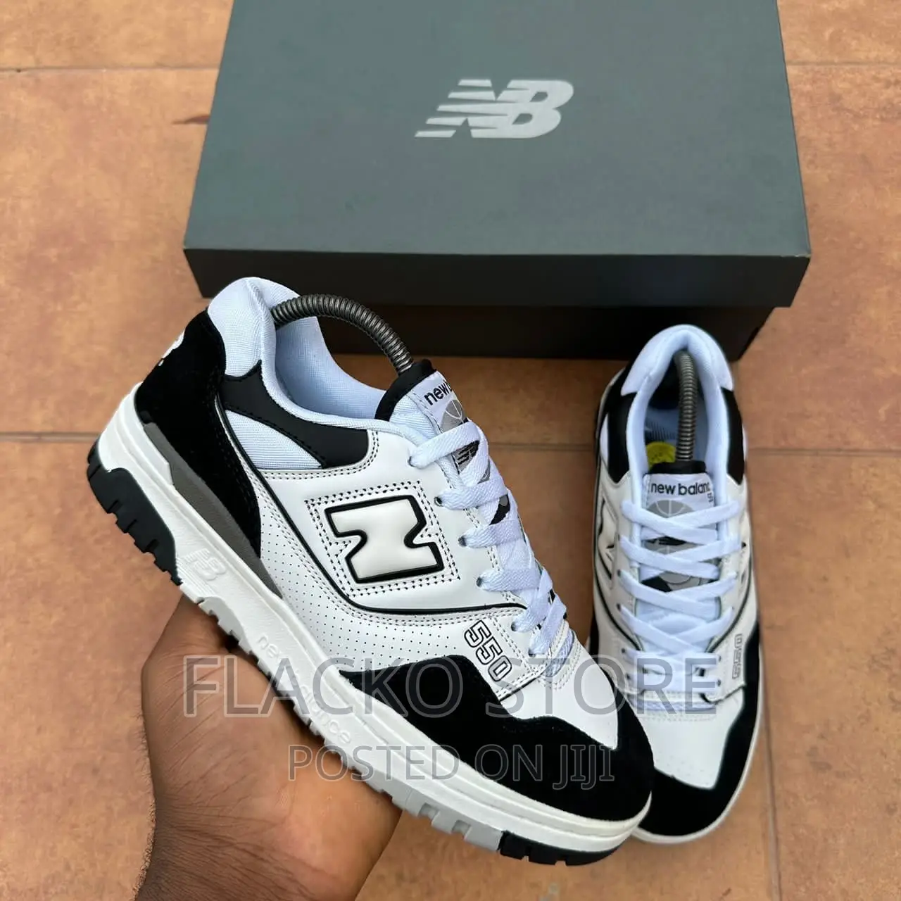 Original New Balance 550 Panda White Black Toe Sneakers