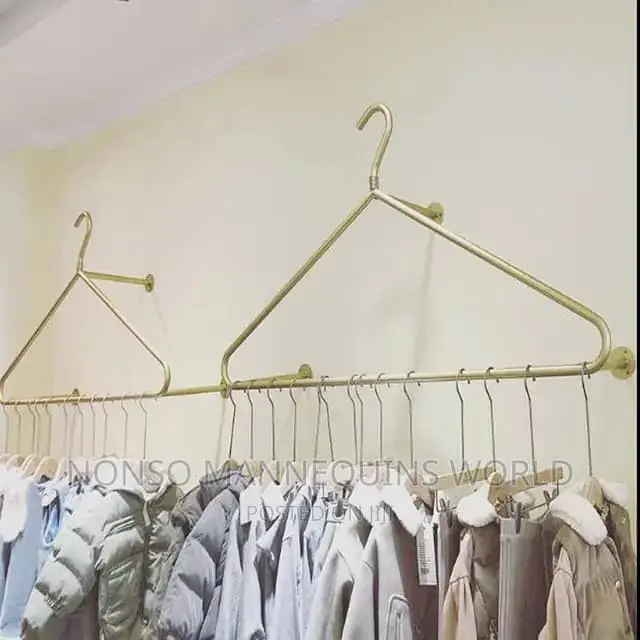 Gold Metal Garment Wall Racks