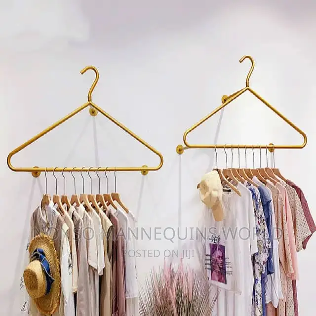 Gold Metal Garment Wall Racks