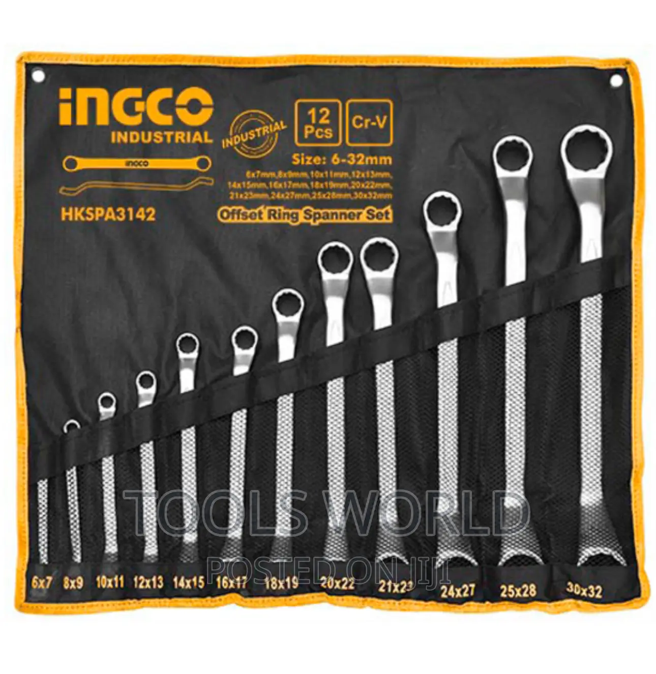 Ingco 12 PCS Offset Ring Spanner Set 6-32 - CRV