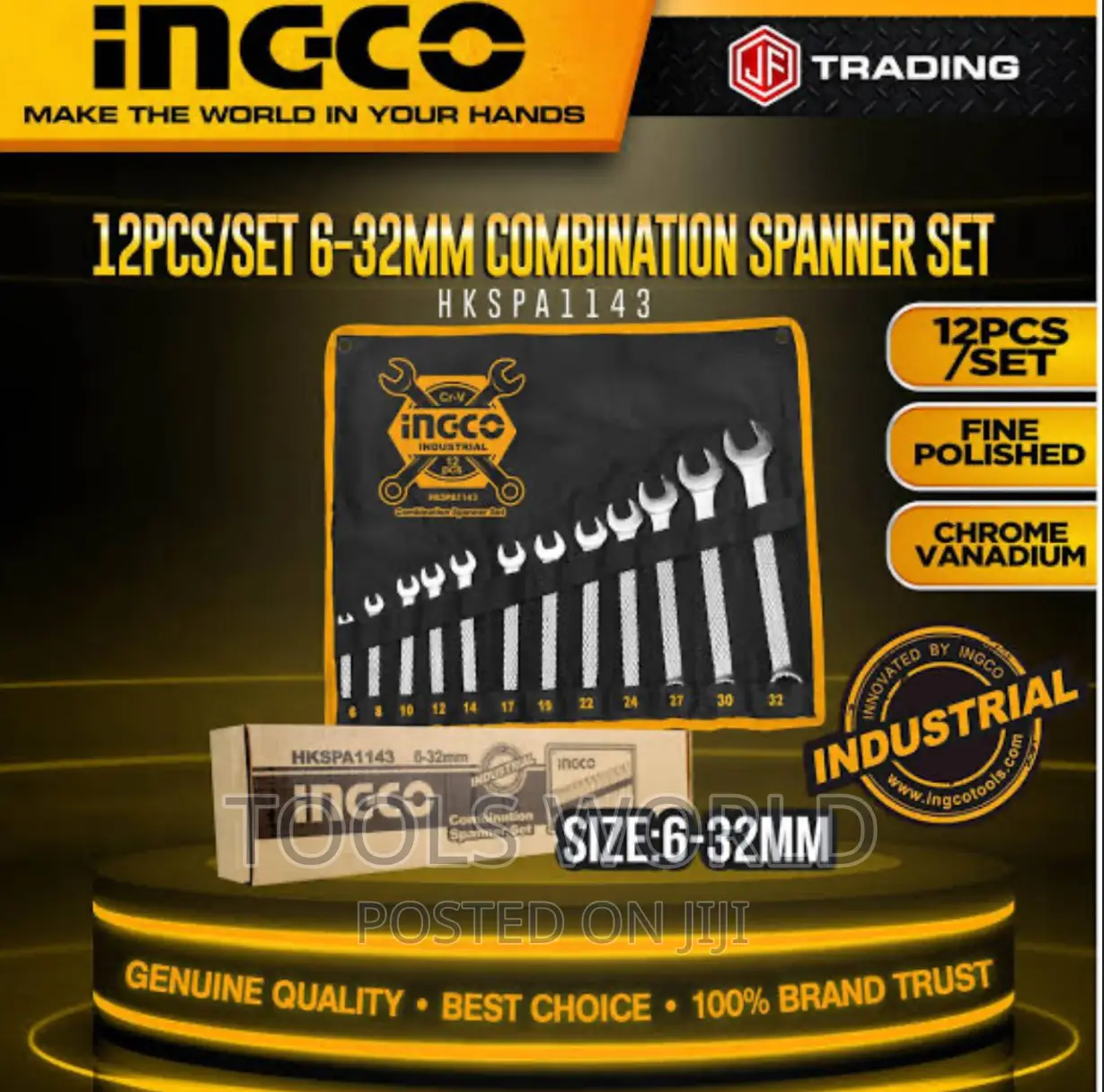 Ingcocombination Spanner Set 6-32mm - Ingco Hkspa1143