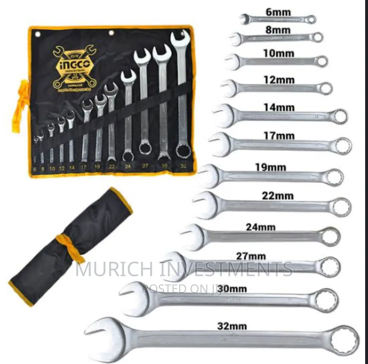 HKSPA1143 12pcs Combination Spanner Wrench Set 6-32mm