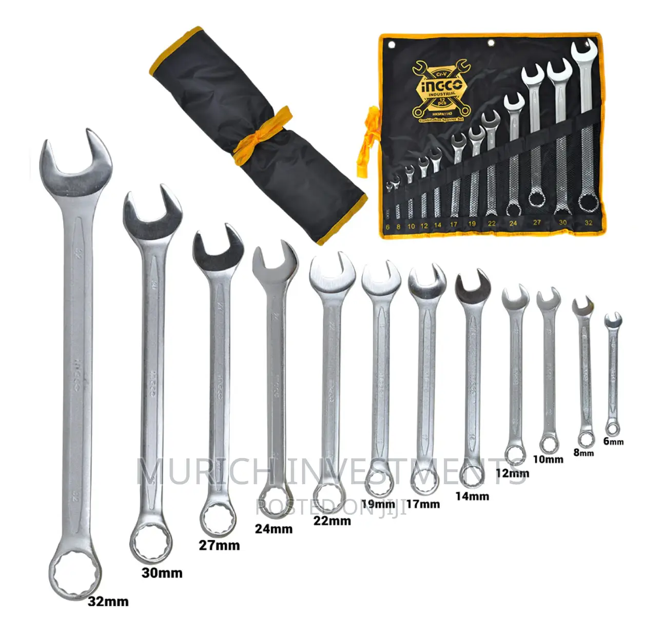HKSPA1143 12pcs Combination Spanner Wrench Set 6-32mm