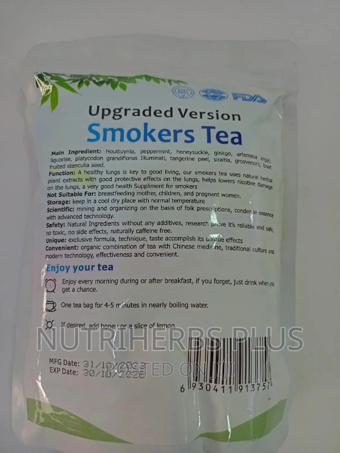 Smokers Tea: Herbal Tea for Lungs Cleansing, Better Breath