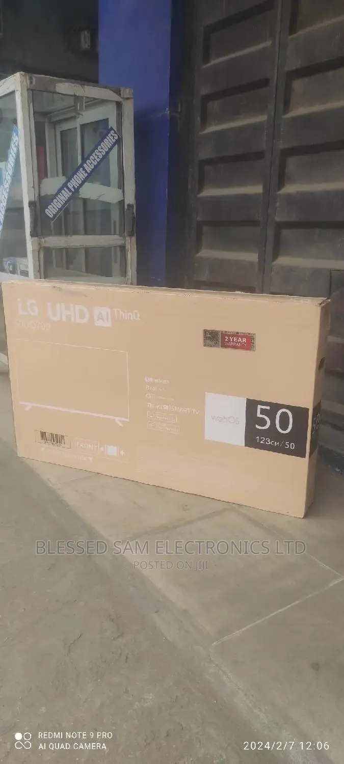 2026>Lg 50'inch Android Smart Netflix ,Youtube> Flameless Tv