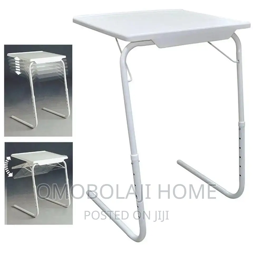 Foldable Adjustable Table Mate With Built in Cup Holder