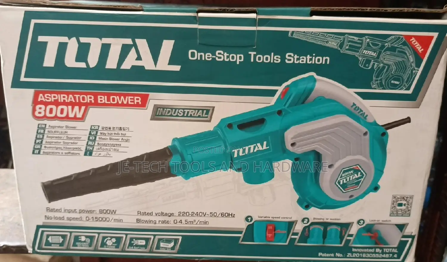Total Dust Aspirator Air Blower- 800W